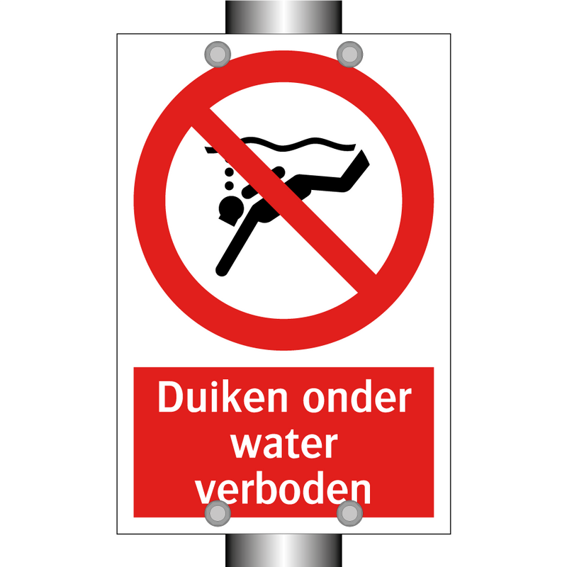 Duiken onder water verboden