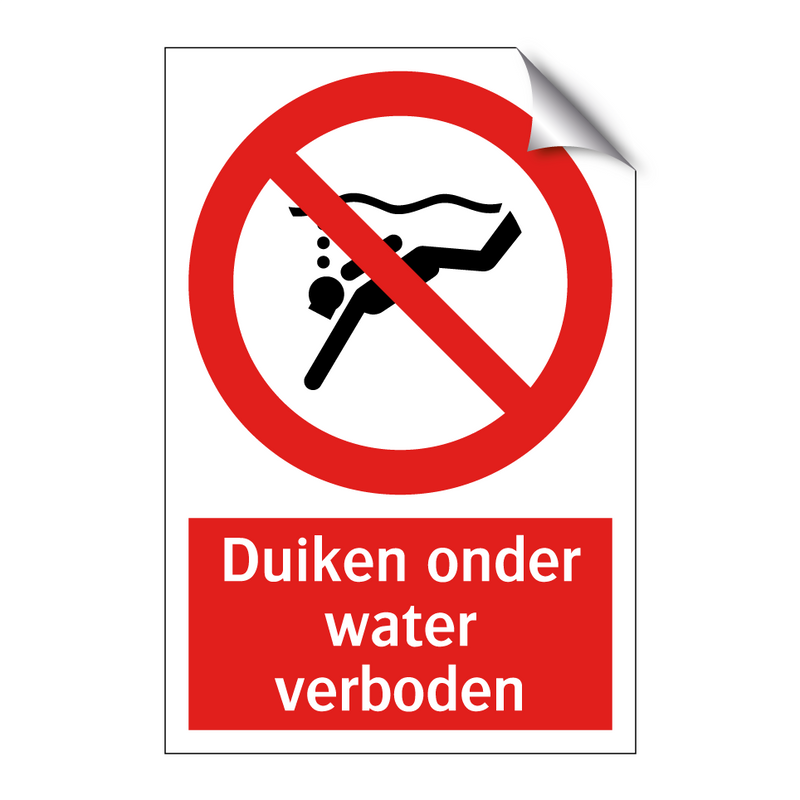 Duiken onder water verboden