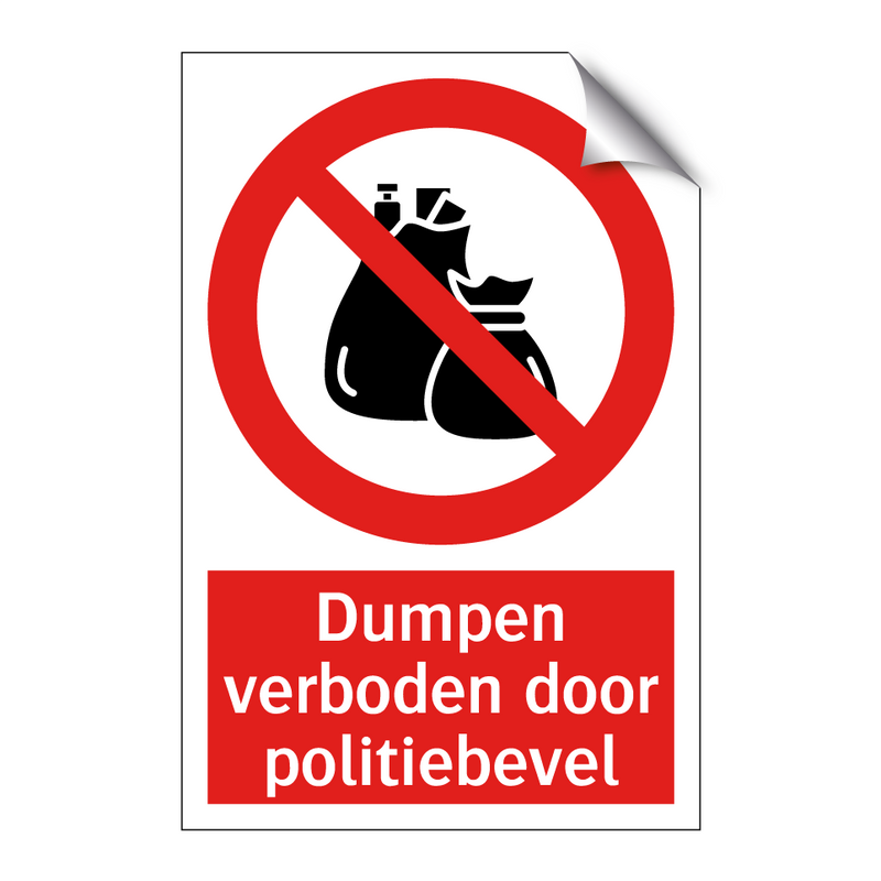 Dumpen verboden door politiebevel