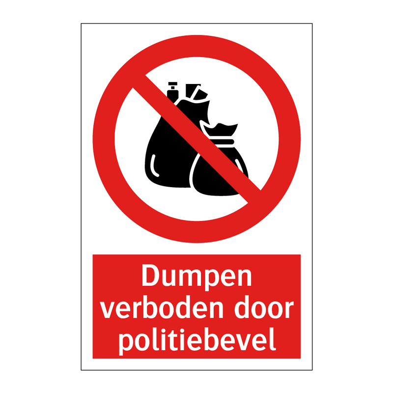 Dumpen verboden door politiebevel