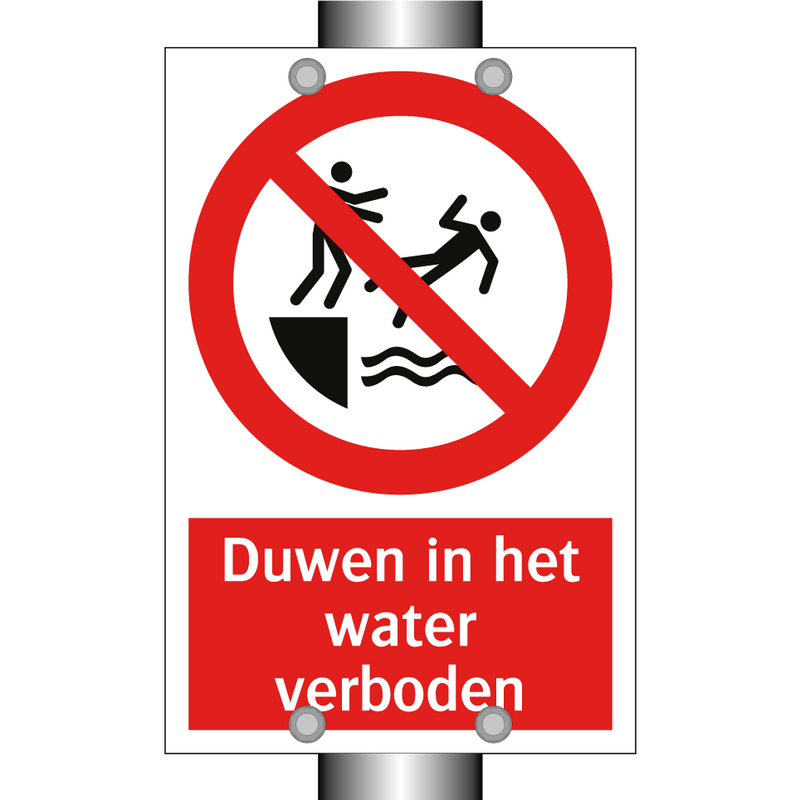 Duwen in het water verboden