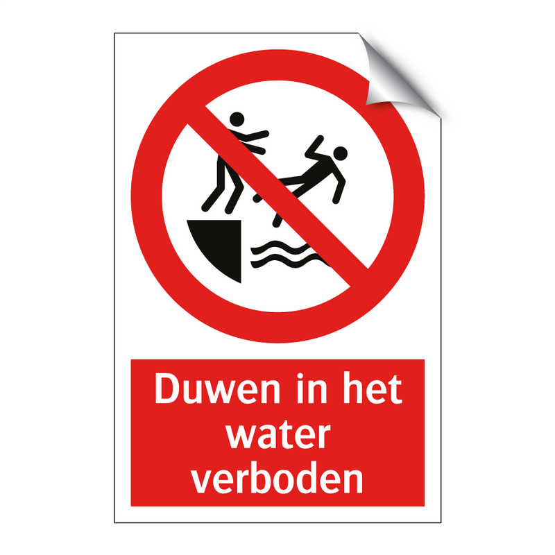 Duwen in het water verboden