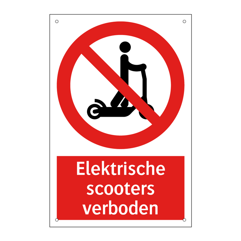 Elektrische scooters verboden