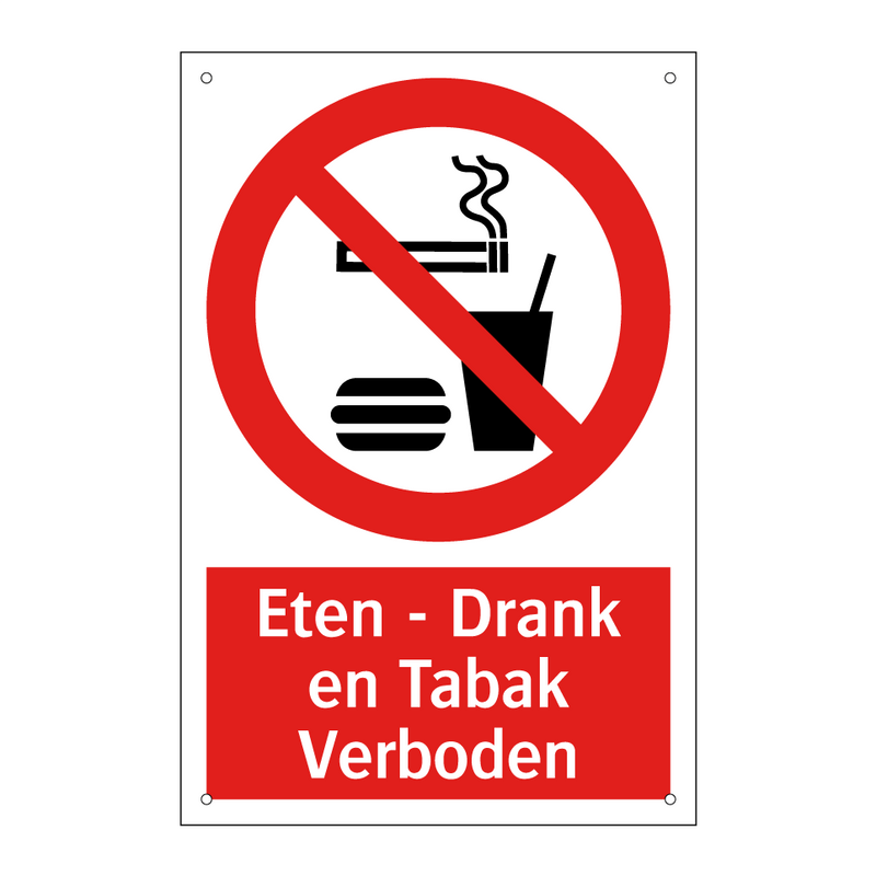 Eten - Drank en Tabak Verboden