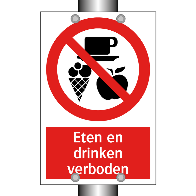 Eten en drinken verboden