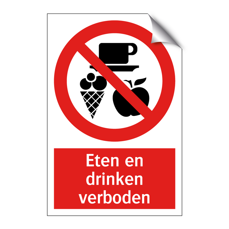 Eten en drinken verboden