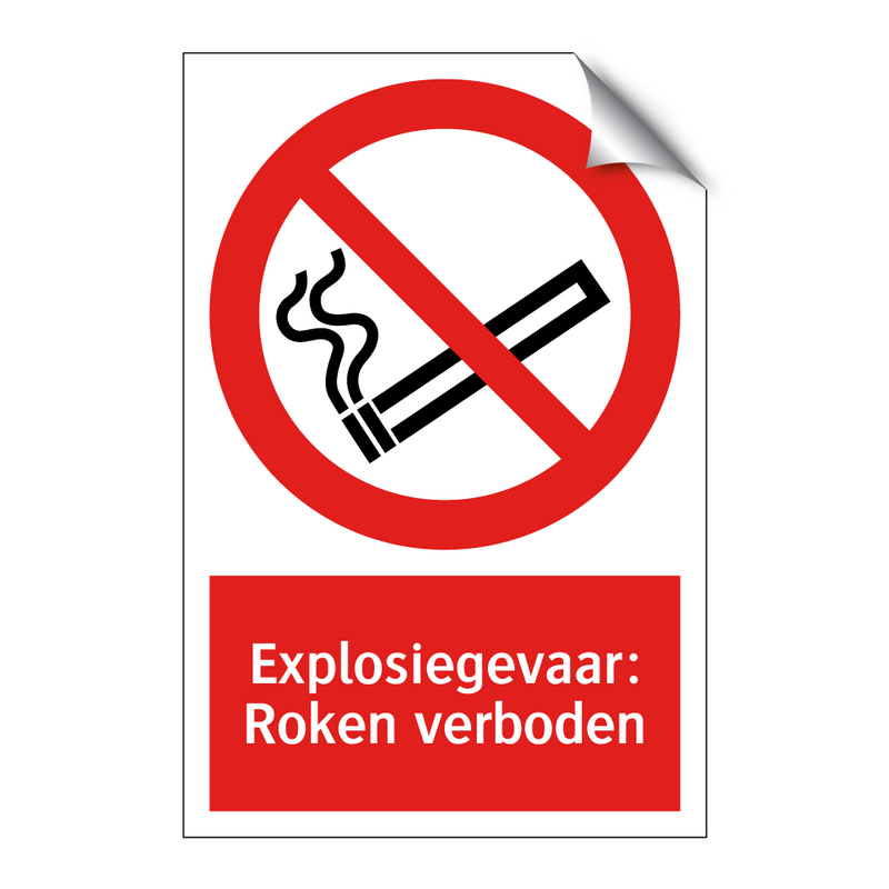 Explosiegevaar: Roken verboden