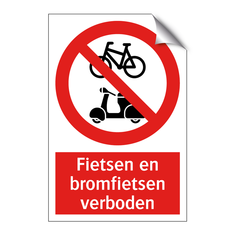 Fietsen en bromfietsen verboden