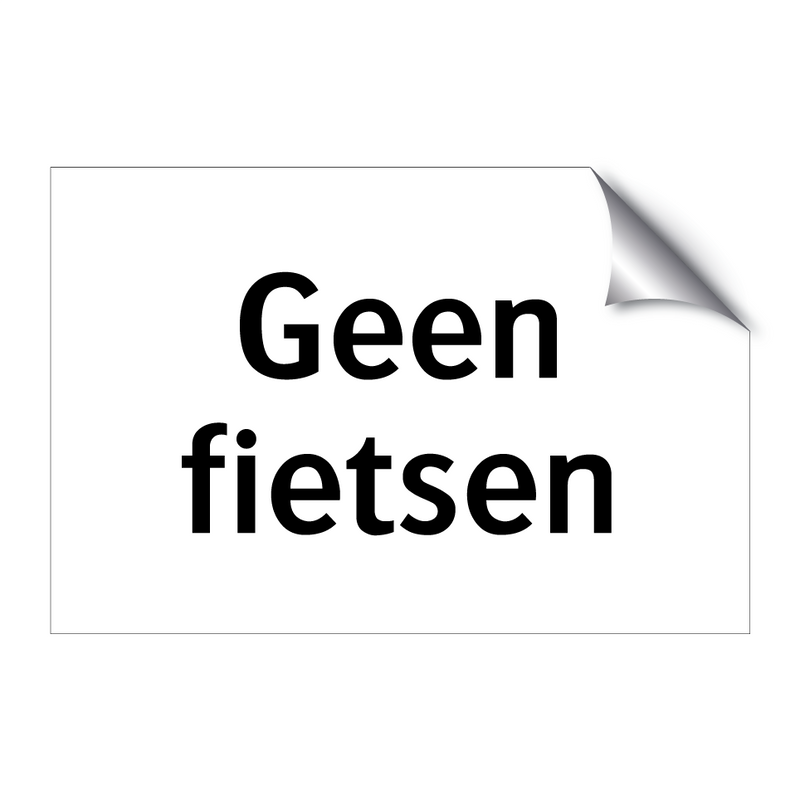 Geen fietsen