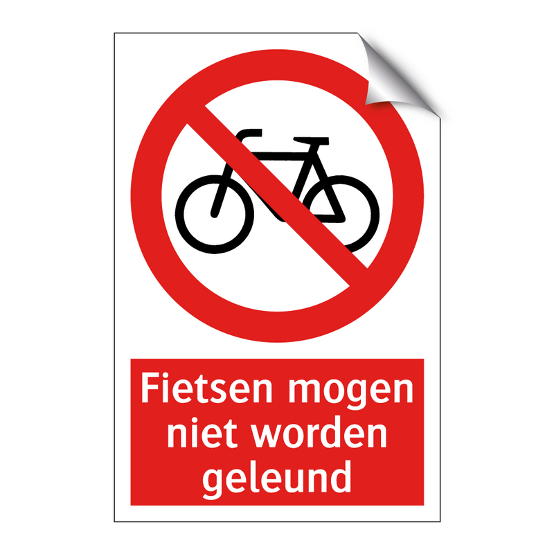 Fietsen mogen niet worden geleund