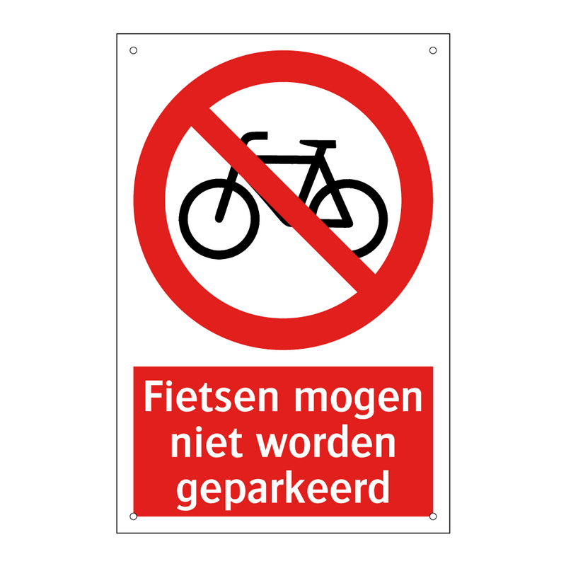 Fietsen mogen niet worden geparkeerd