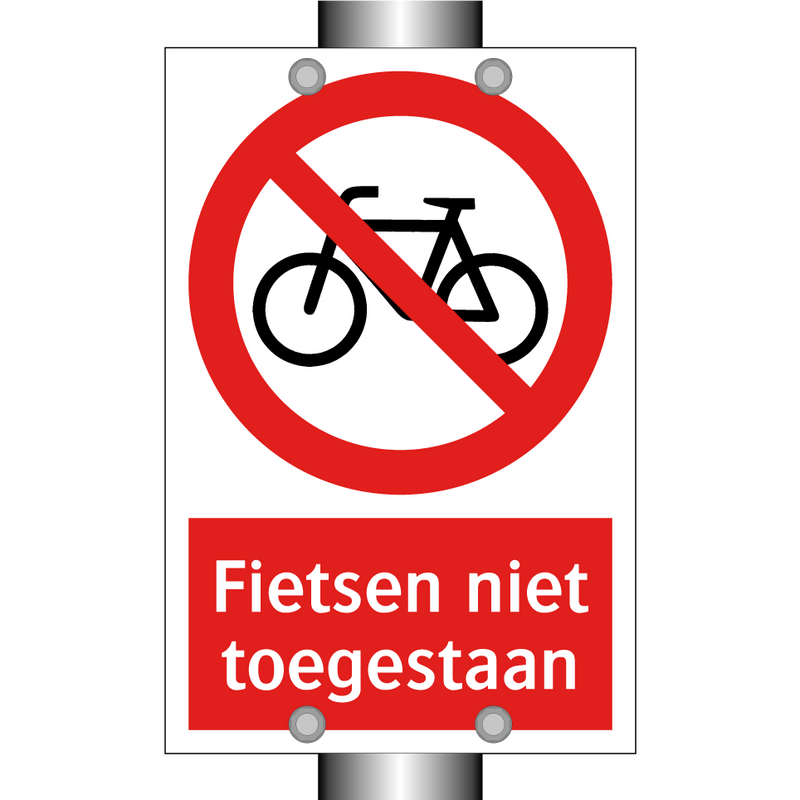 Fietsen niet toegestaan