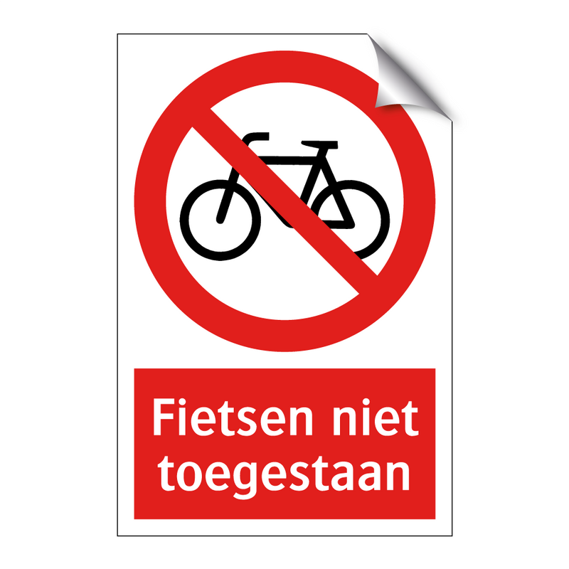 Fietsen niet toegestaan