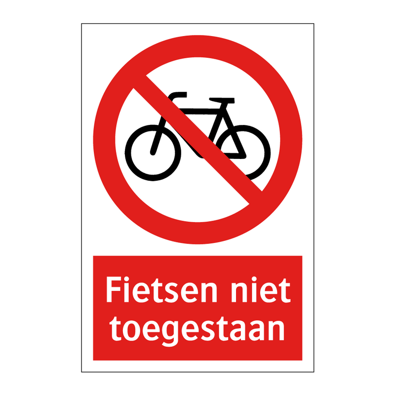 Fietsen niet toegestaan