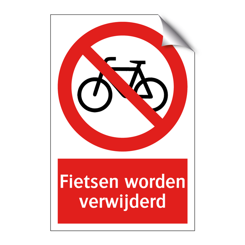 Fietsen worden verwijderd