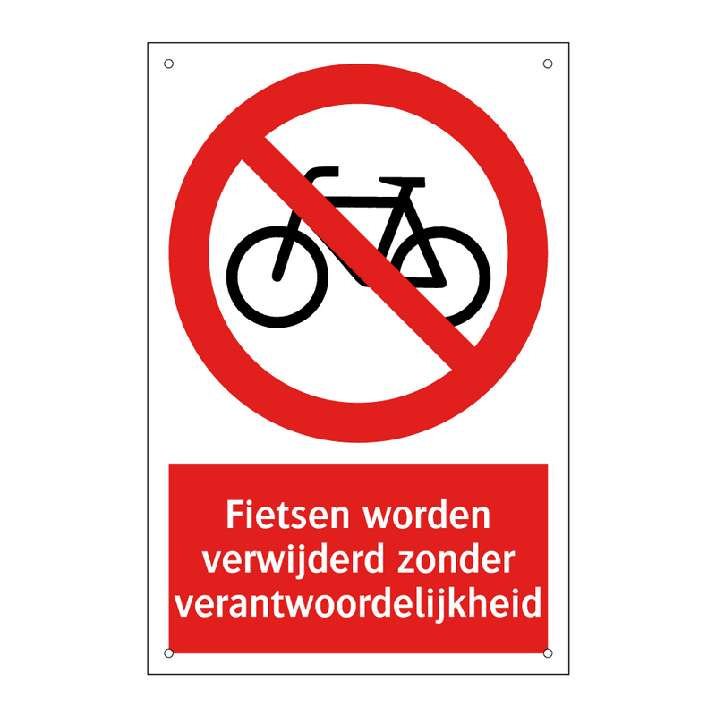 Fietsen worden verwijderd zonder verantwoordelijkheid