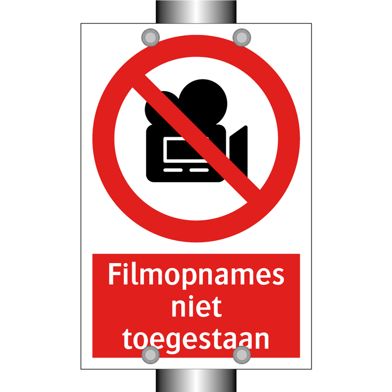 Filmopnames niet toegestaan