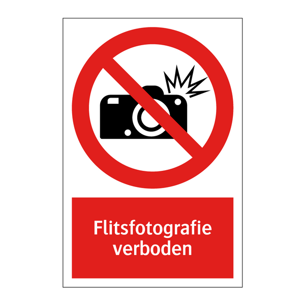 Flitsfotografie verboden