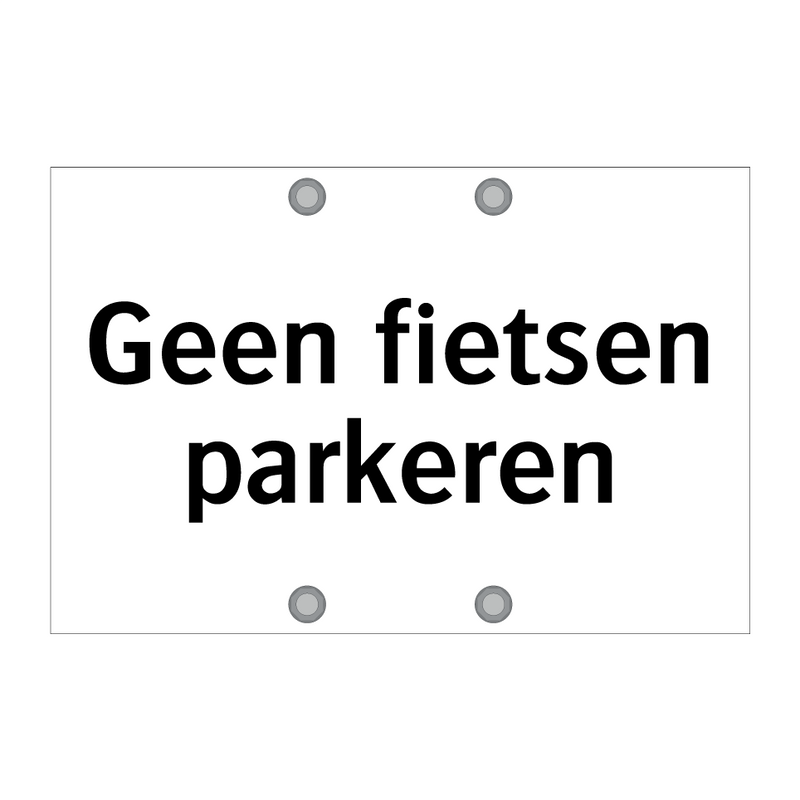 Geen fietsen parkeren