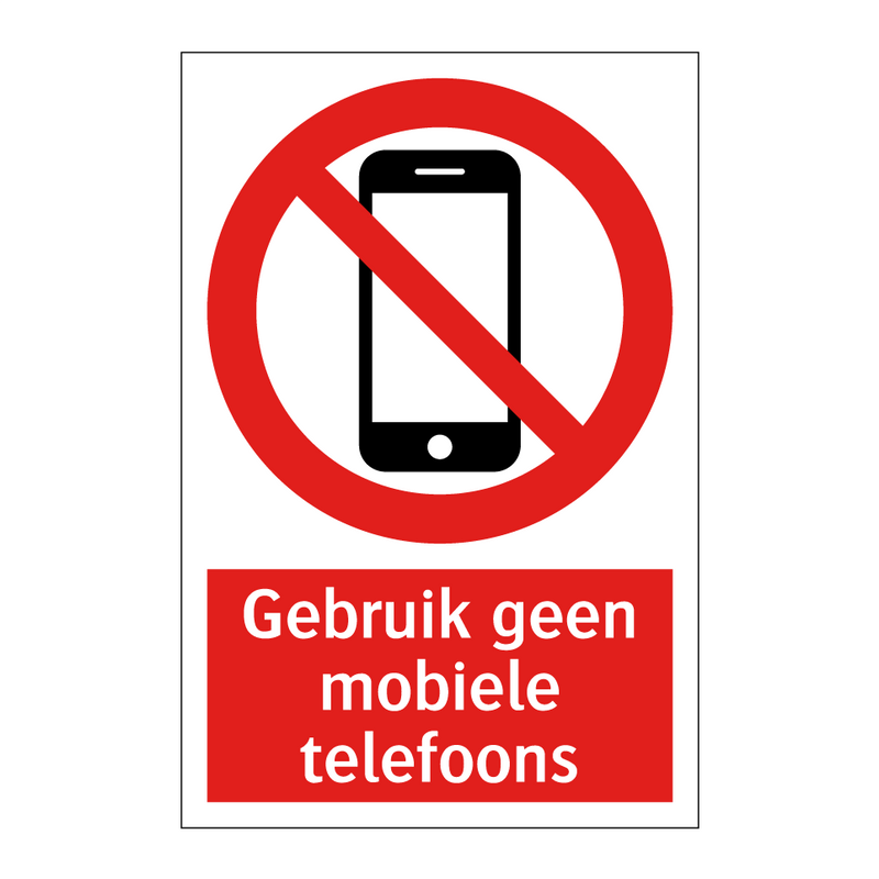 Gebruik geen mobiele telefoons