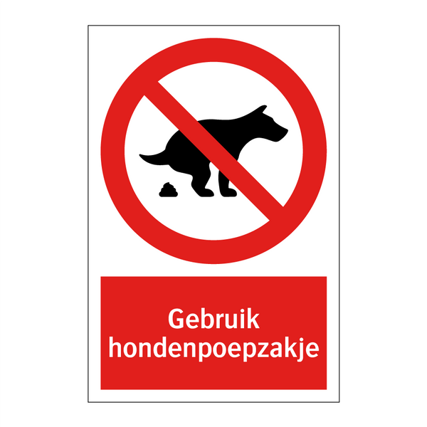 Gebruik hondenpoepzakje