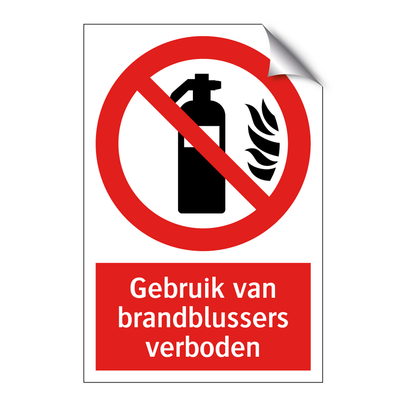 Gebruik van brandblussers verboden