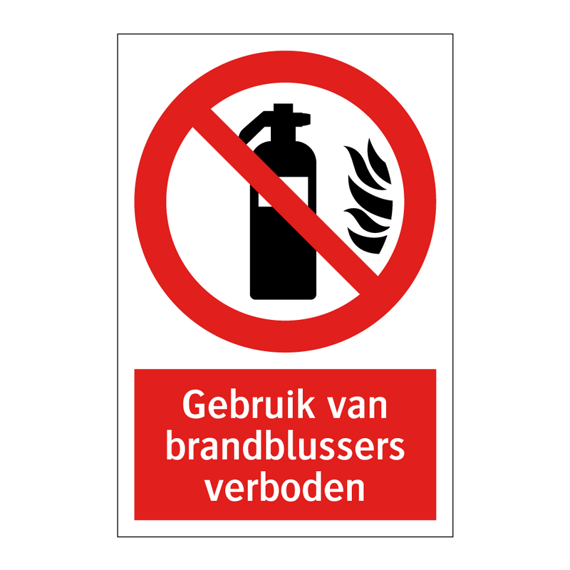 Gebruik van brandblussers verboden