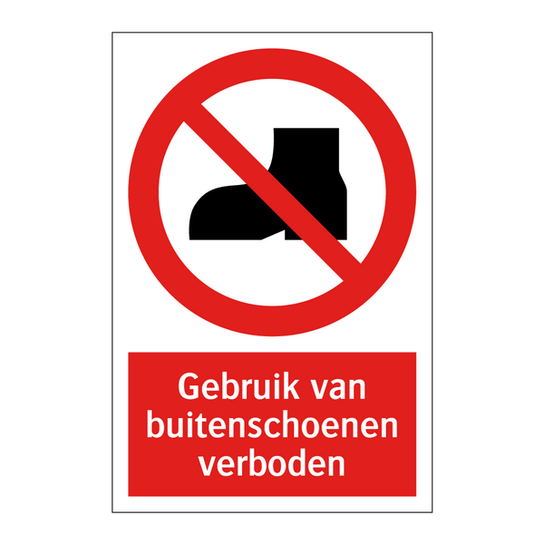 Gebruik van buitenschoenen verboden