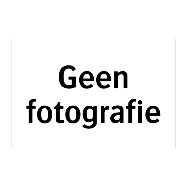 Geen fotografie