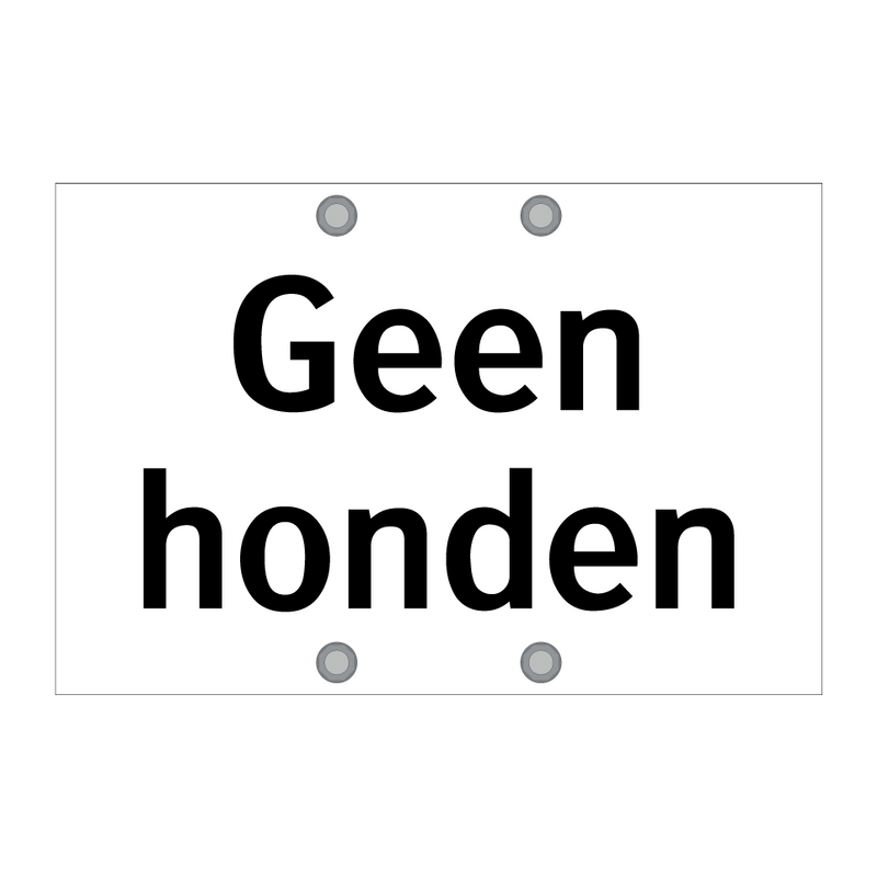 Geen honden