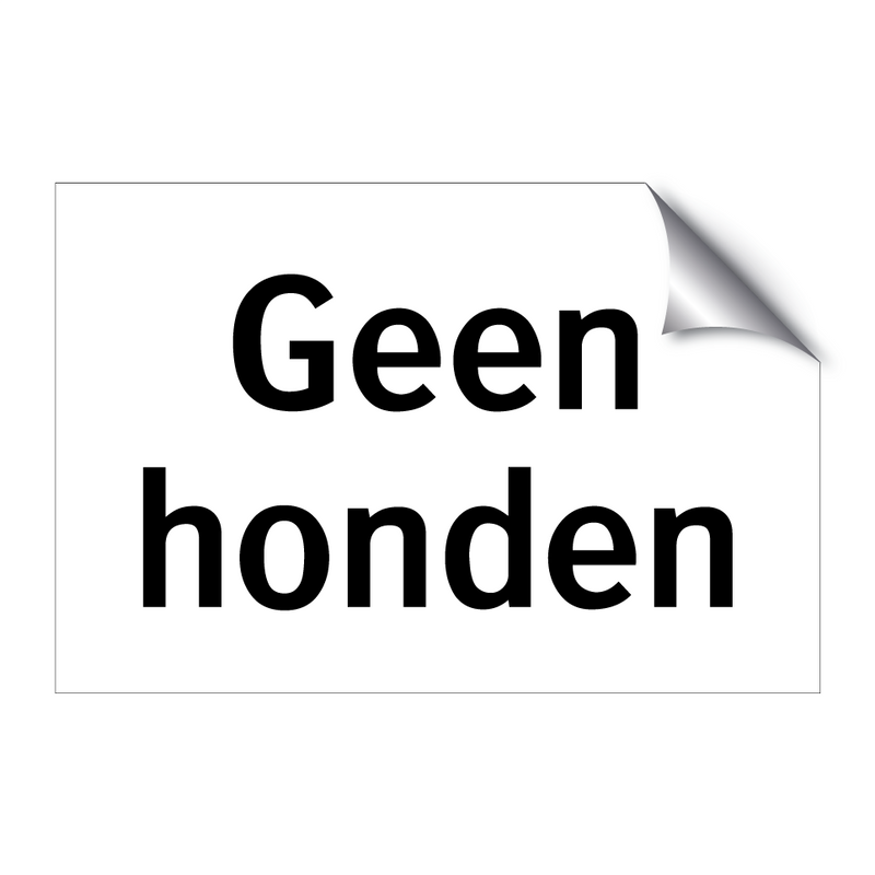 Geen honden