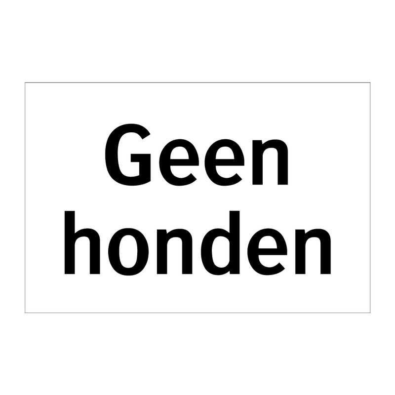 Geen honden