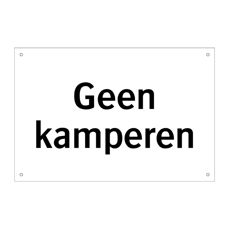 Geen kamperen