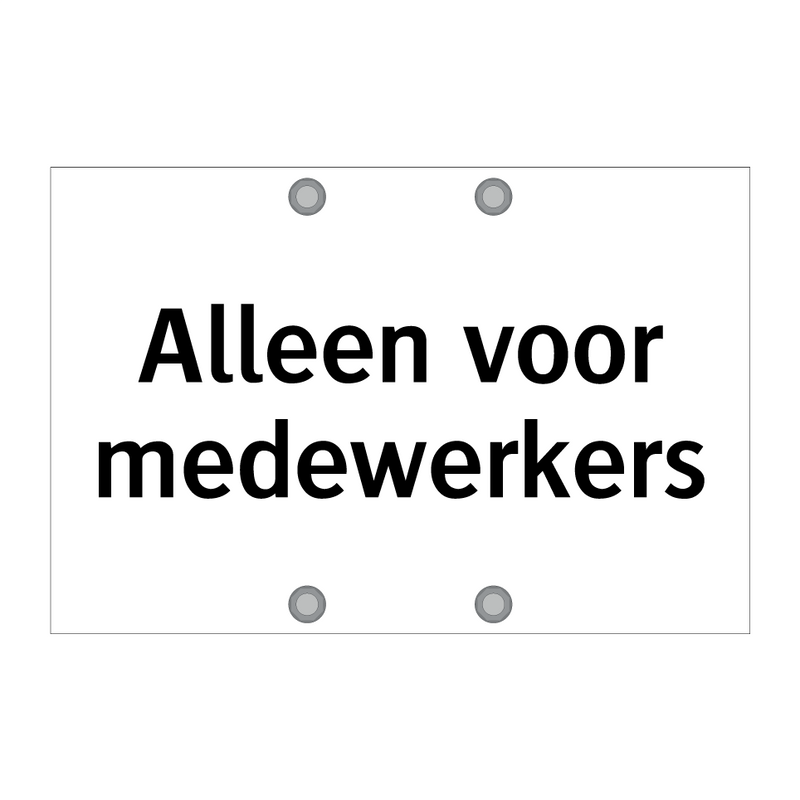 Alleen voor medewerkers