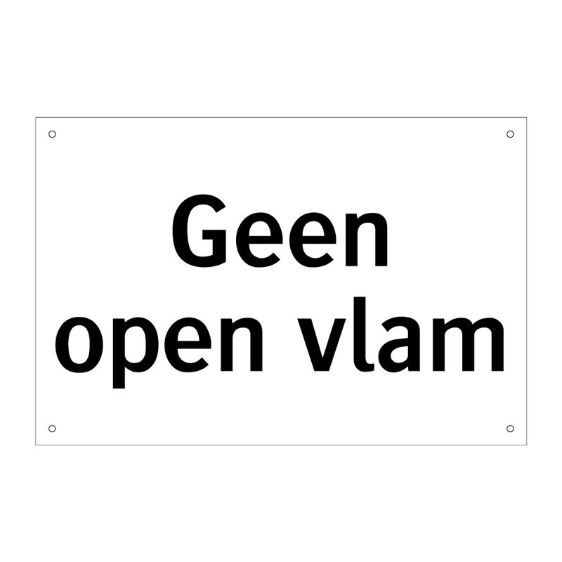 Geen open vlam