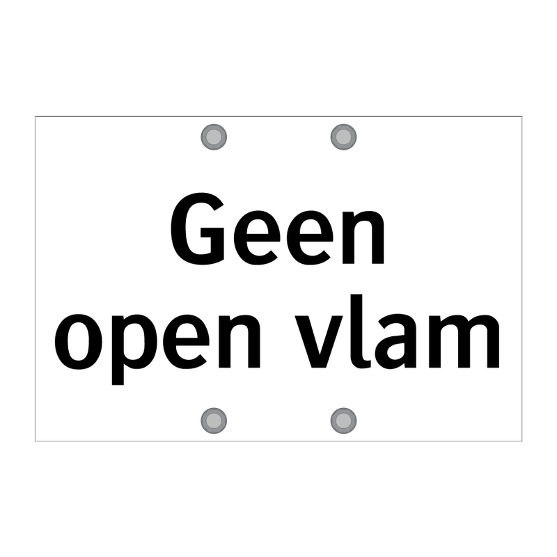 Geen open vlam