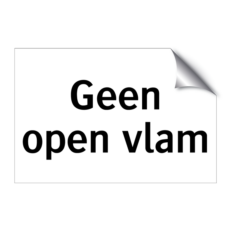 Geen open vlam