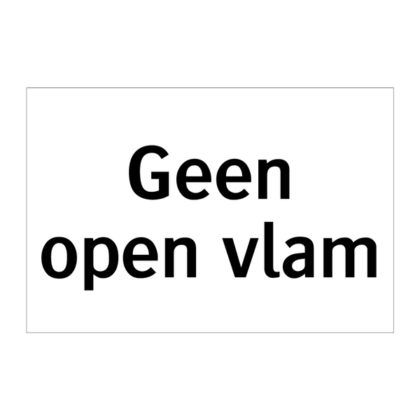 Geen open vlam