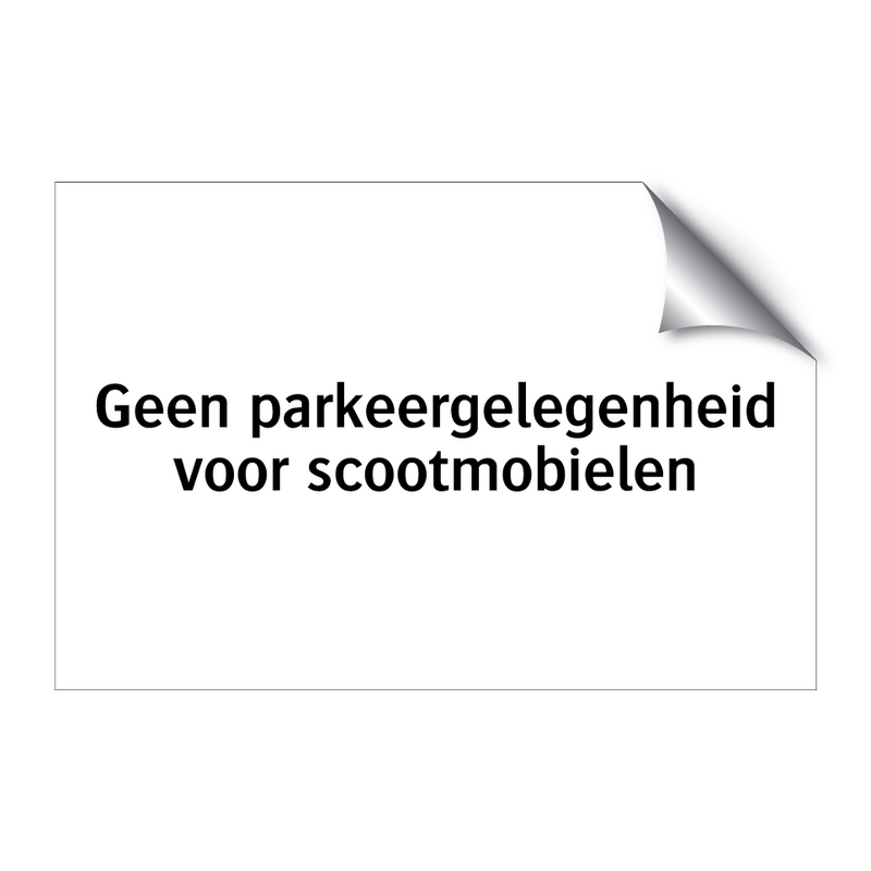 Geen parkeergelegenheid voor scootmobielen