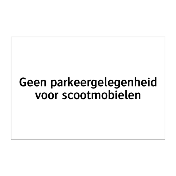 Geen parkeergelegenheid voor scootmobielen