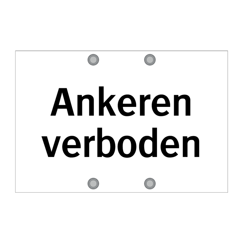 Ankeren verboden