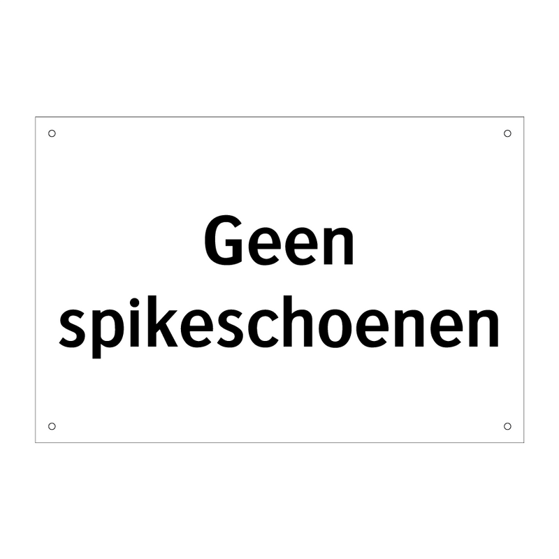 Geen spikeschoenen