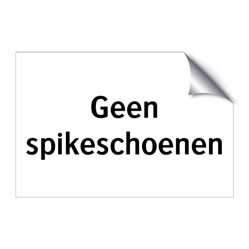 Geen spikeschoenen