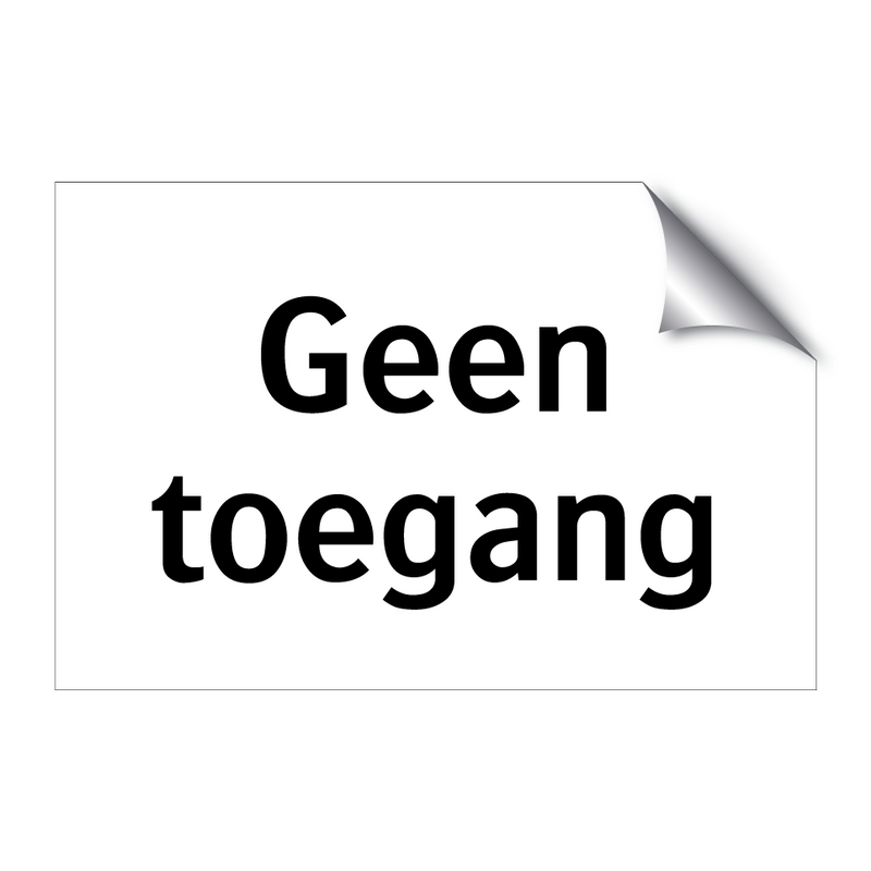 Geen toegang