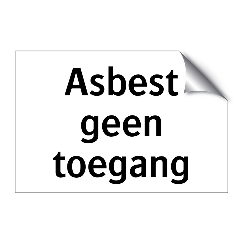 Asbest geen toegang