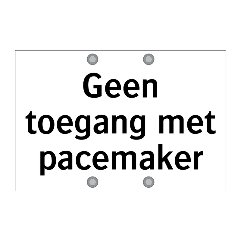 Geen toegang met pacemaker