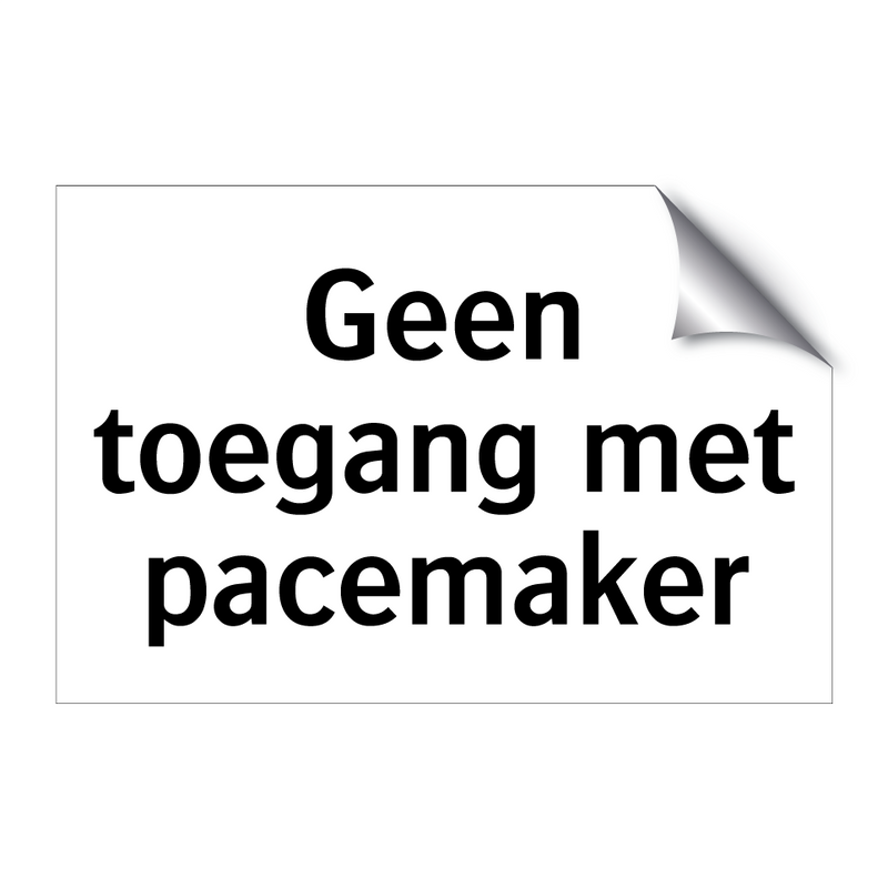 Geen toegang met pacemaker