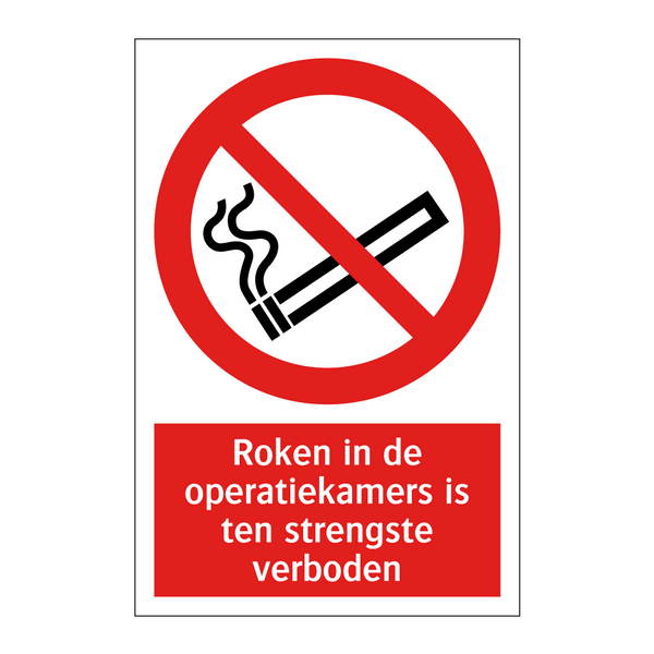 Roken in de operatiekamers is ten strengste verboden