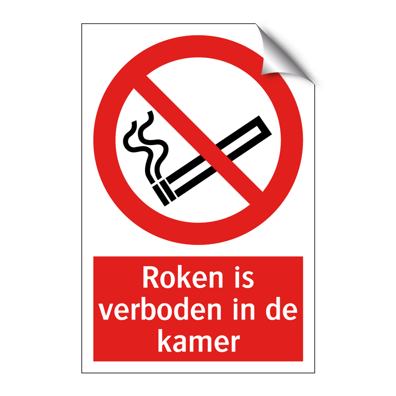 Roken is verboden in de kamer