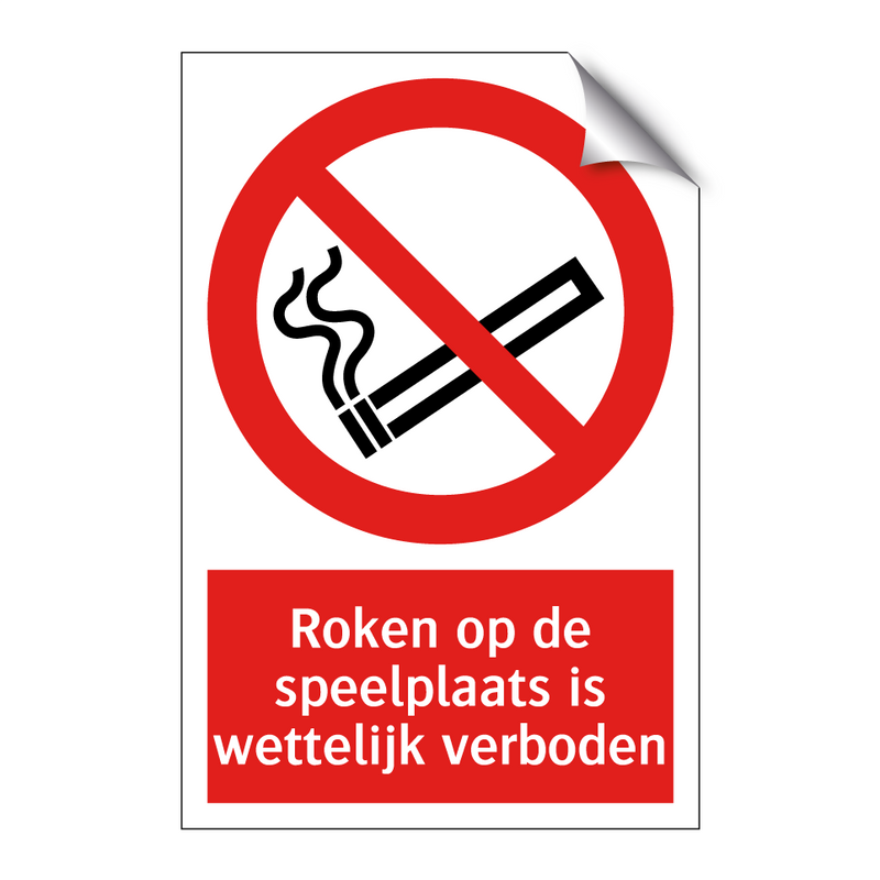 Roken op de speelplaats is wettelijk verboden